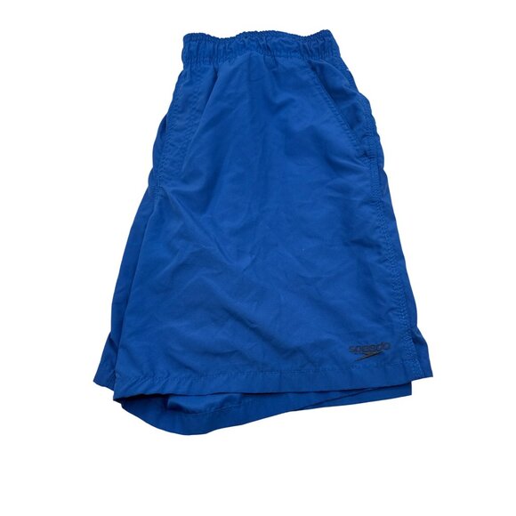 Speedo Size M Blue Swim Shorts With Mesh Lining Pockets Elastic Waist For Men - Picture 5 of 8